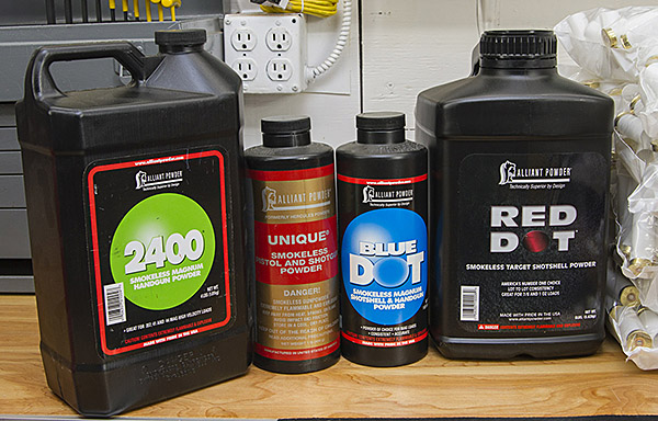 A selection of powders that can be used for shotshell loading  - Image copyright 2013 Ultimate Reloader