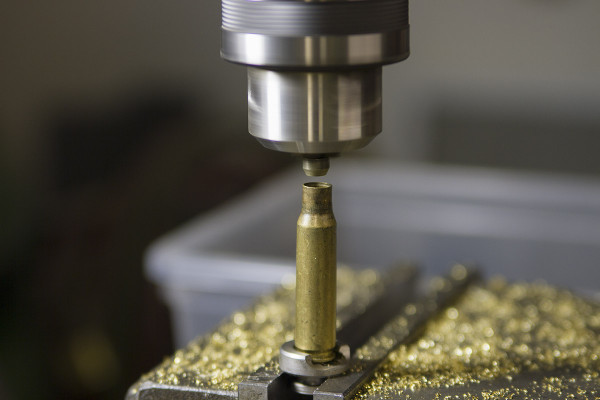 Milling machine used to trim cases - image copyright 2014 Ultimate Reloader