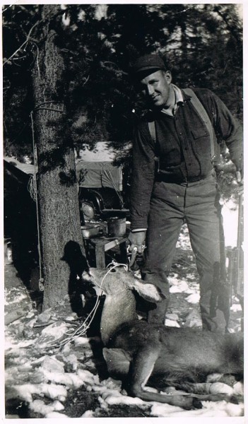 George Williams at deer camp many decades ago