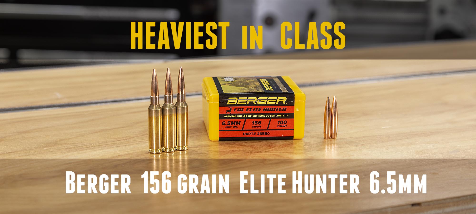 Berger Bullets  6.5 mm 156 Grain Extreme Outer Limits (EOL) Elite Hunter