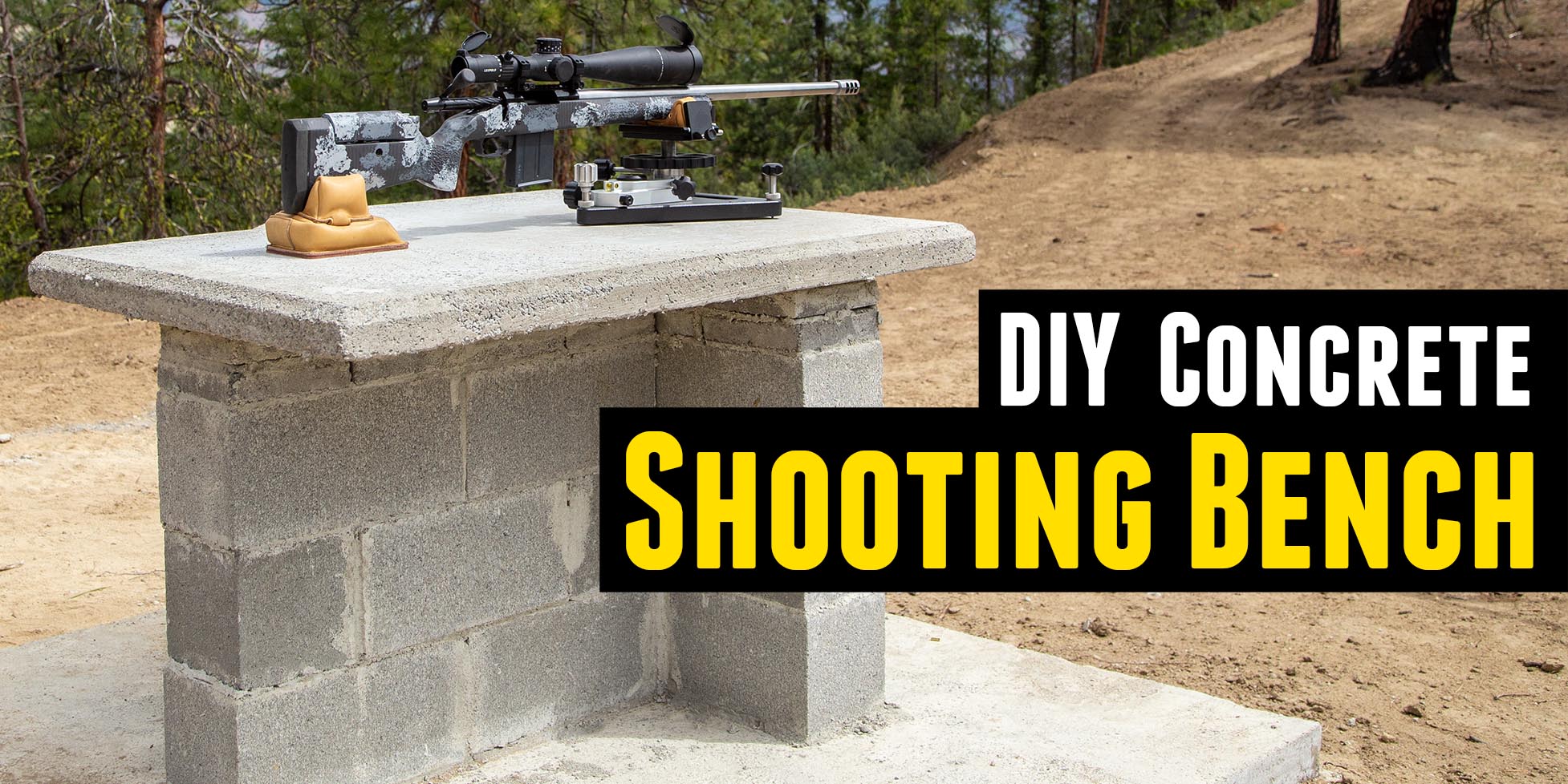 Diy Concrete Shooting Bench And Slab