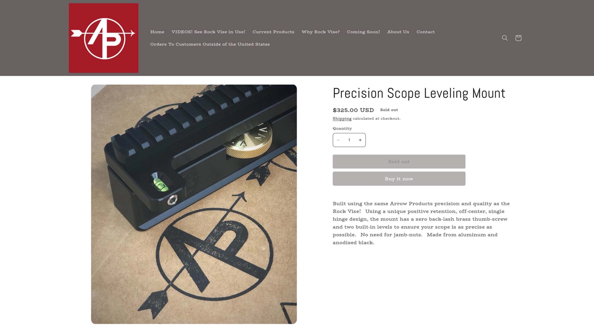 Arrow Products Precision Scope Level An Elegant Mounting Solution
