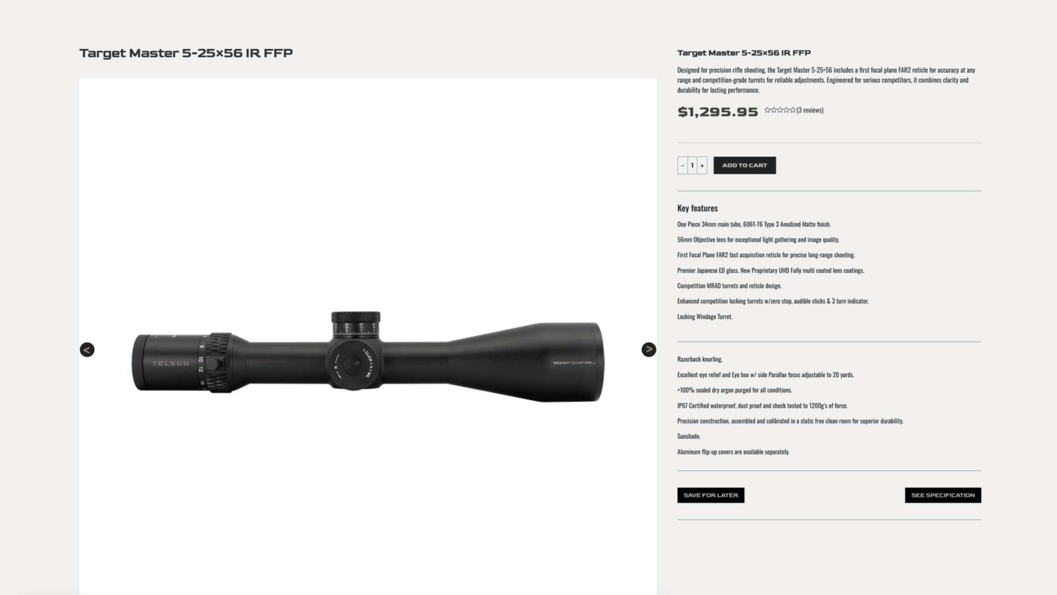 Target Telxon TESTED: Telson Target Master 5-25x56mm – Ultimate Reloader